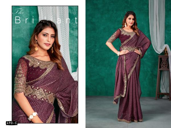 Zara 490 Fancy Designer Silk Saree Collection